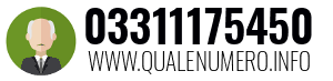 Numero di telefono 03311175450 03311175450