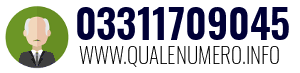 Numero di telefono 03311709045 03311709045
