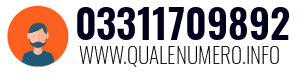 Numero di telefono 03311709892 03311709892