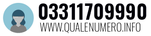 Numero di telefono 03311709990 03311709990