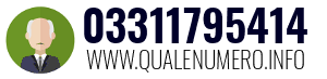 Numero di telefono 03311795414 03311795414