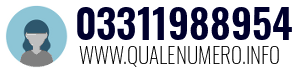 Numero di telefono 03311988954 03311988954