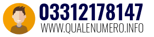 Numero di telefono 03312178147 03312178147