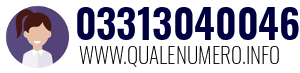 Numero di telefono 03313040046 03313040046