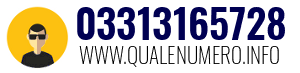Numero di telefono 03313165728 03313165728