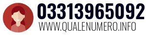 Numero di telefono 03313965092 03313965092