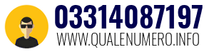 Numero di telefono 03314087197 03314087197
