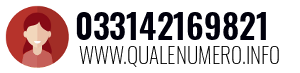 Numero di telefono 033142169821 033142169821
