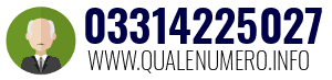 Numero di telefono 03314225027 03314225027