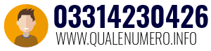 Numero di telefono 03314230426 03314230426