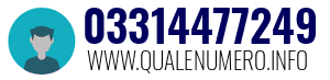 Numero di telefono 03314477249 03314477249