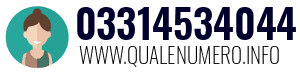 Numero di telefono 03314534044 03314534044