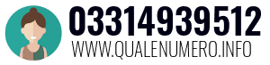 Numero di telefono 03314939512 03314939512