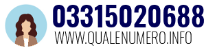 Numero di telefono 03315020688 03315020688