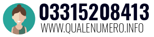 Numero di telefono 03315208413 03315208413