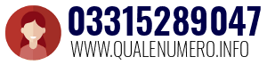 Numero di telefono 03315289047 03315289047