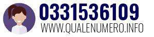 Numero di telefono 0331536109 0331536109