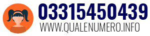 Numero di telefono 03315450439 03315450439