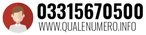 Numero di telefono 03315670500 03315670500