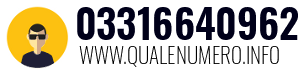 Numero di telefono 03316640962 03316640962