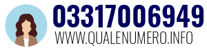 Numero di telefono 03317006949 03317006949