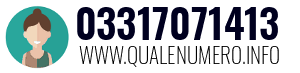 Numero di telefono 03317071413 03317071413