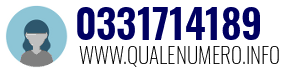 Numero di telefono 0331714189 0331714189