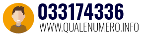 Numero di telefono 033174336 033174336
