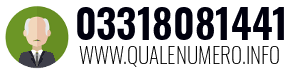 Numero di telefono 03318081441 03318081441