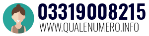 Numero di telefono 03319008215 03319008215