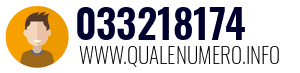 Numero di telefono 033218174 033218174