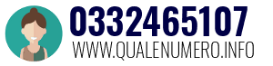 Numero di telefono 0332465107 0332465107