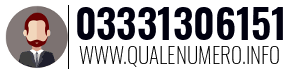 Numero di telefono 03331306151 03331306151