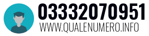Numero di telefono 03332070951 03332070951
