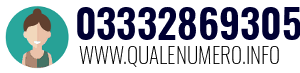 Numero di telefono 03332869305 03332869305