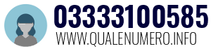 Numero di telefono 03333100585 03333100585