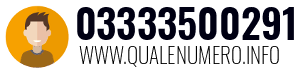Numero di telefono 03333500291 03333500291