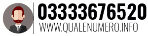 Numero di telefono 03333676520 03333676520