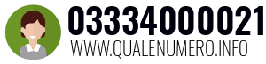 Numero di telefono 03334000021 03334000021