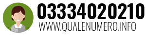 Numero di telefono 03334020210 03334020210