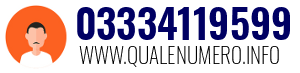 Numero di telefono 03334119599 03334119599
