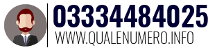 Numero di telefono 03334484025 03334484025