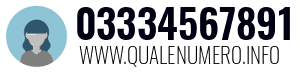 Numero di telefono 03334567891 03334567891