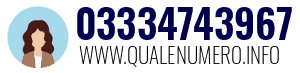 Numero di telefono 03334743967 03334743967