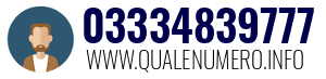 Numero di telefono 03334839777 03334839777