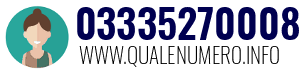 Numero di telefono 03335270008 03335270008