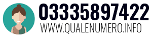 Numero di telefono 03335897422 03335897422