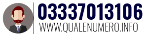 Numero di telefono 03337013106 03337013106