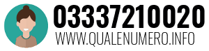 Numero di telefono 03337210020 03337210020