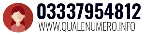 Numero di telefono 03337954812 03337954812